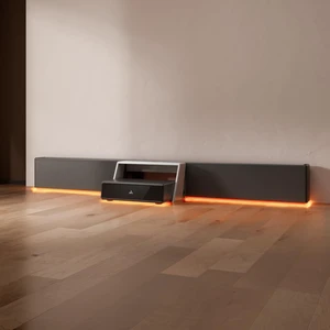 AWOL RGB Glow Station, 120" Universal UST Projector Stand/Base with RGB Ambient Lighting, Remote-Control LED, Cable Management & 4-Outlet Power, Fits Most Ultra-Short-Throw Projectors AWOL RGB Glow Station, 120" Universal UST Projector Stand/Base with RGB Ambient Lighting, Remote-Control LED, Cable Management & 4-Outlet Power, Fits Most Ultra-Short-Throw Projectors