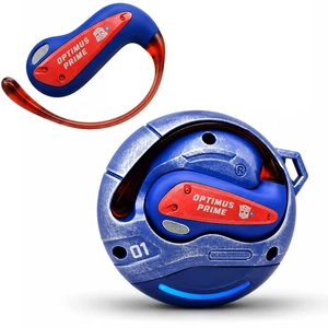 Transformers Flux T86 Ear-Hook Bluetooth Wireless Earbuds, Heavy-Duty Zinc Alloy Armor Charging Case, 14.2mm Hi-Fi Drivers, Built-in Mic, Game & Music Modes, Sports Earphones (Optimus Prime Blu Transformers Flux T86 Ear-Hook Bluetooth Wireless Earbuds, Heavy-Duty Zinc Alloy Armor Charging Case, 14.2mm Hi-Fi Drivers, Built-in Mic, Game & Music Modes, Sports Earphones (Optimus Prime Blu