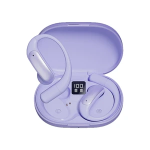 ROEL-PLAY in-Ear Ear-Clip Style Earbuds LED Digital Display, Purple ROEL-PLAY in-Ear Ear-Clip Style Earbuds LED Digital Display, Purple