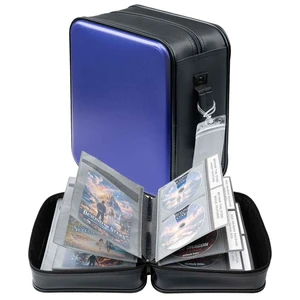 SANWA CD DVD Case Holder - 100 Capacity & 50 Booklet Insert, Portable Blu-ray Binder with Handle & Zipper, EVA Protect Disc Wallet Media Storage for Car, Home, Office, Game Discs, Audio Music, Blue SANWA CD DVD Case Holder - 100 Capacity & 50 Booklet Insert, Portable Blu-ray Binder with Handle & Zipper, EVA Protect Disc Wallet Media Storage for Car, Home, Office, Game Discs, Audio Music, Blue