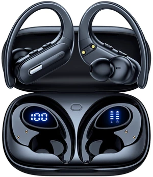 GNMN Active Noise Cancelling Ear Buds Wireless Earbuds 90Hrs Playtime Bluetooth Headphones with Hi-Res Stereo Deep Bass Power Display Earphones with Earhooks Waterproof (Black) GNMN Active Noise Cancelling Ear Buds Wireless Earbuds 90Hrs Playtime Bluetooth Headphones with Hi-Res Stereo Deep Bass Power Display Earphones with Earhooks Waterproof (Black)