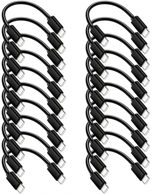 Short USB-C to USB-C Cable 6inch 20-Pack,Fast Charging & Data & Car Carplay Short USB-C to USB-C Cable 6inch 20-Pack,Fast Charging & Data & Car Carplay