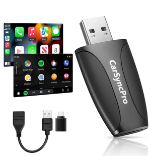 Wireless CarPlay & Android Auto Adapter - Fast & Stable Connection, Plug & Play, Universal Fit for iOS 10+/Android 11+, Transform Your Wired System to Wireless with Type-C/USB-A for 800+ Wireless CarPlay & Android Auto Adapter - Fast & Stable Connection, Plug & Play, Universal Fit for iOS 10+/Android 11+, Transform Your Wired System to Wireless with Type-C/USB-A for 800+