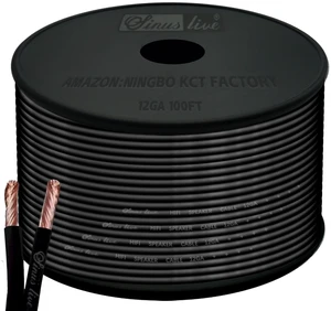 Sinus Live 12AWG Gauge Speaker Cable Speaker Wire Black 50FT 100FT (12GA-100FT),Elastic PVC, Great Use for Car Speakers Stereos, Home Theater Speakers, Surround Sound, Radio Sinus Live 12AWG Gauge Speaker Cable Speaker Wire Black 50FT 100FT (12GA-100FT),Elastic PVC, Great Use for Car Speakers Stereos, Home Theater Speakers, Surround Sound, Radio