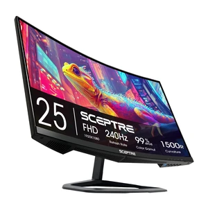 Curved 24.5-inch Prime Gaming Monitor up to 240Hz 1080p R1500 1ms DisplayPort x2 HDMI x2 Blue Light Shift Build-in Speakers, Machine Black 2025 (C255B-FWT240 Series) Curved 24.5-inch Prime Gaming Monitor up to 240Hz 1080p R1500 1ms DisplayPort x2 HDMI x2 Blue Light Shift Build-in Speakers, Machine Black 2025 (C255B-FWT240 Series)