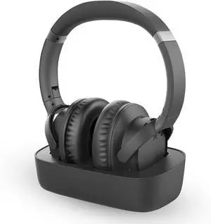 Avantree Ensemble - Wireless Headphones for TV Watching for Seniors with Clear Voice, Easy Setup & Charging Dock, 35H Play Time, Comfortable, Works with Optical, AUX & Bluetooth TVs