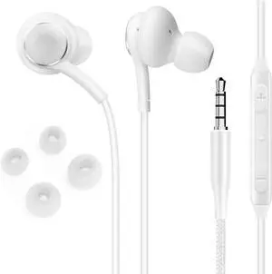 UrbanX OEM 2019 Stereo Headphones for Samsung Galaxy A53 5G A73 5G Plus Braided Cable - Designed by AKG - with Microphone and Volume Buttons