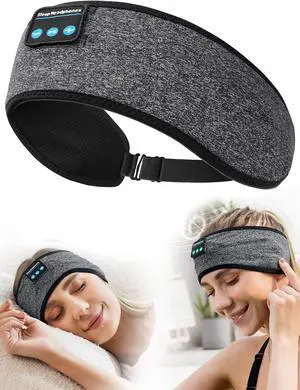 Sports Headband, Adjustable Wireless Headband Headphones, Long Time Play Headphone Band with Built in Speakers Perfect for Sleep,Workout,Running,Yoga,Travel,Insomnia