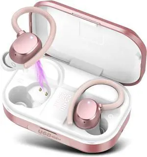 Wireless Earbuds Bluetooth Headphones 120hrs Playtime HiFi Stereo Wireless Headphones with HD Mic Deep Bass Earphones with Dual LED Display USB-C IP7 Waterproof Earbuds for Running Sports