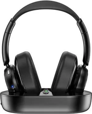 Tianfucen Wireless Headphones for TV - BKM500 TV Headphones Wireless with Multifunctional Base Set Optical, AUX, RCA, Plug & Play, 98FT Farther Range,35hr Audio Playtime