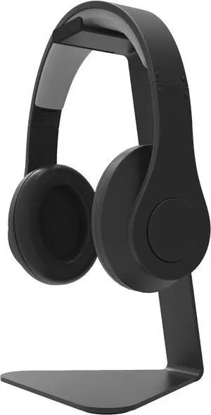 Kanto H1 Universal Headphone Stand with Curved Silicone Padding | Black