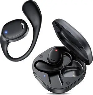 Open Ear Headphones - Airflow Pro Bluetooth 5.3 Earbud Wireless Earphones Headset for Running and Outdoor Activities with Immersive Sound(Black)