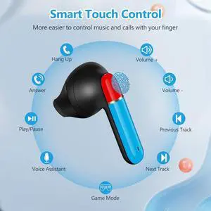 2 Pack Wireless Earbuds, Bluetooth 5.3 Touch Control Earbuds for Kids & Adults with Charging Case
