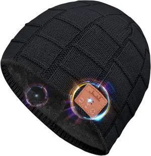 Stocking Stuffers for Men Bluetooth Beanie - Bluetooth Hat Christmas Tech Gifts for Men Dad Women Husband Him Teenagers Boys, Bluetooth Winter Hat with Headphones Unique Birthday Gift Ideas Presents