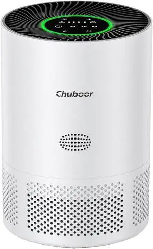 Chuboor Air Purifiers for Home Large Rooms, H13 True HEPA Air Purifiers for Bedroom Dorm Room Pets or Smoke, Dust, Pollen, Odors, Auto Mode, Sleep Mode, PJ01, White