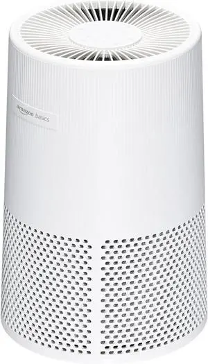 Basics Air Purifier for Home and Office, With 3-Stage Filtration, HEPA Filter With Activated Carbon, 3 Speeds, Timer, Sleep Mode (32db), Energy Star Certificate, Covers Up to 1067 Sq ft, White