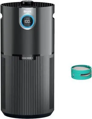Shark HP232 Clean Sense Air Purifier MAX with Odor Neutralizer Technology, Allergies, HEPA Filter, 1200 Sq Ft, XL Room, Whole Home, Captures 99.98% of Particles, Allergens, Smells & More, Grey