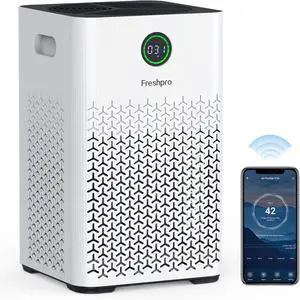 Air Purifiers for Home Large Room, Covers Up to 2000 ft² 4-in-1 Air H13 HEPA Filter, Smart Wifi Air Purifiers for Pet Room Kitchen, Bedroom, Air Cleaner for Pets Hair Dust Pollen, KF-P34W