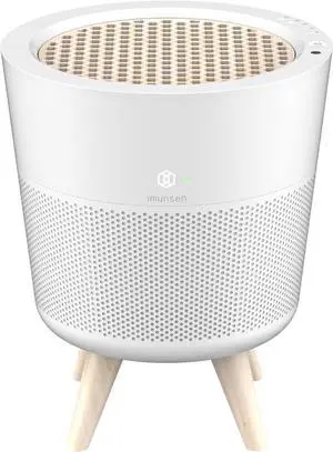 M-002W True HEPA 13 Filter Air Purifier for Home, Bedroom with Deodorization Filter, Quiet Auto Sleep Mode, 99.97% Pollen, Smoke, Office and Bedroom, Pets, Made in Korea - White