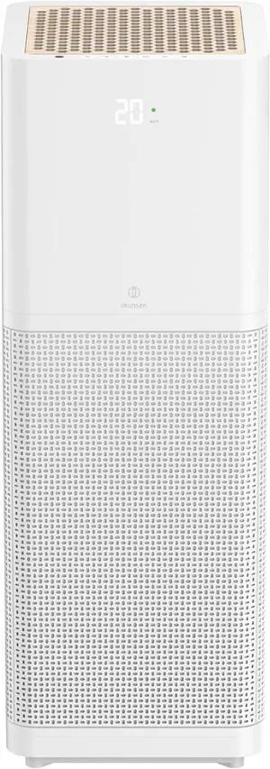 M-001W True HEPA 13 Filter Air Purifier for Home, Large Room, Pets with Carbon Deodorization Filter, 99.97% Particles, Smokes, Odor, Cyclone Mode, Quiet Auto Sleep Mode - White