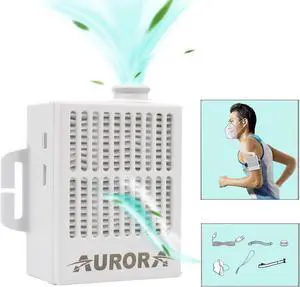 KENGEE Reusable Electrical Air Purifying Respirator, Rechargeable 3 Speeds Fan Modes Air Purifier with HEPA Filter for Outdoor Sports Housework