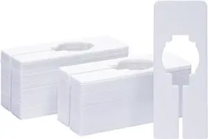 Juvale Clothing Dividers - 5 x 2 in, White Plastic, 60 Pack - Blank Hanger Dividers & Rack Tags for Closet Organization