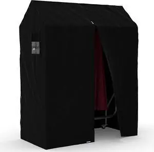HANGERWORLD Clothes Rack Cover - 4ft Wide, Breathable Nylon, Black with Zipper (Cover Only)