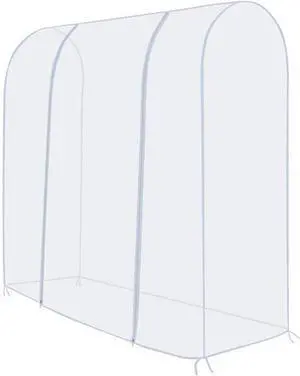 Clothing Rack Cover, Clothes Garment Rack Cover 6 Ft - with 2 Durable Zippers, Waterproof Cover for Clothing Hanging Rack 71" X 20" X 52" (180 X 50 X 133 cm) - Only Cover