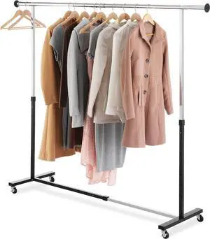 Whitmor Adjustable Rolling Garment Rack