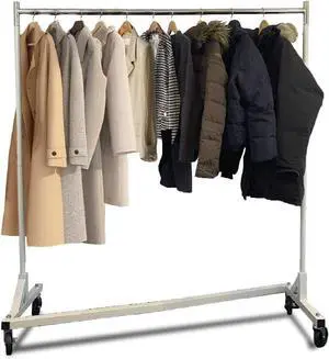 Heavy Duty 400lb Load Garment Clothing Z Rack - Rolling Garment Z Rack for Home, Retail Display, Durable Square Tubing, Commercial Grade Clothing Rack. Display Racks, Coat Rack Fixtures