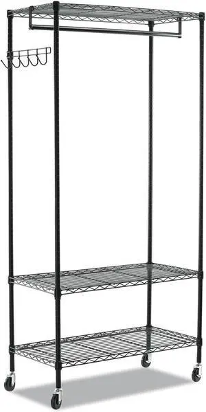Alera Wire Shelving Garment Rack (Black)
