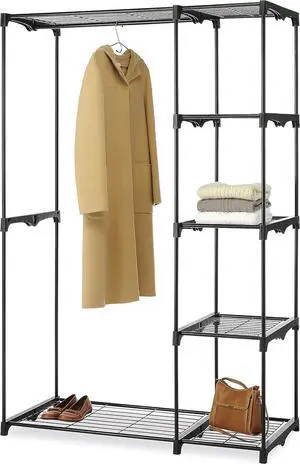 Whitmor Deluxe Double Rod Freestanding Closet Heavy Duty Storage Organizer