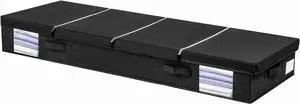 Under Bed Storage Containers, Black Large Capacity Closet Organizer for Blanket, Clothing, Comforter, Pillows, Ultra-thick Breathable Zippered Storage Bag