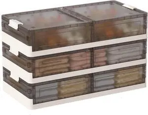 Under Bed Storage Containers - 3Pack, Stackable Under Bed Rolling Storage Plastic Containers, 11.5Gal Storage Bins with Wheels, Multi-purpose Storage Bins with Lids for Clothes, Shoes, And Duvets