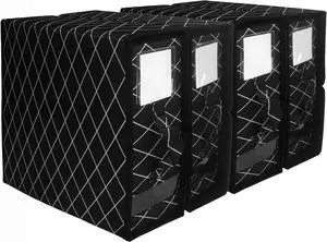 2/4 Pack Bed Sheet Organizers And Storage , Linen Foldable Bed Sheet Storage Box, Under Bed Storage Bins Storage Container with Handles for Blanket Clothes Bedding Set