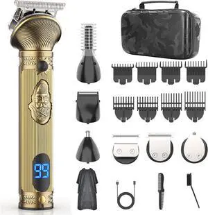 Beard Trimmer for Men, Travel Electric Shavers for Men with Case, Cordless Hair Clipper, Mens Grooming Kit for Mustache Body Nose Face - 180 Mins Shaving, Gifts for Him & Father