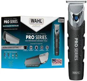 Wahl USA Pro Series Forever BladeTM Stainless Steel Cordless Rechargeable Beard Trimmer for Men with No Slip Grip & USB Charge  Model 3026017
