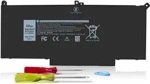 60Wh F3YGT Battery Latitude 7480 Battery Replacement for Dell Latitude 12 7000 7280 7290/13 7000 7380 7390 P29S002/14 7000 7480 7490 P28S P28S001 P73G P73G002 Series DM3WC 0DM3WC DM6WC 2X39G 7.6V