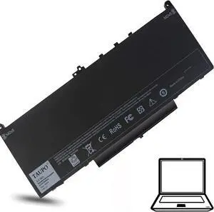J60J5 E7470 E7270 Battery Fit for Dell Latitude E7470 E7270 7470 7270 0MC34Y MC34Y R1V85 242WD GG4FM WYWJ2 1W2Y2 PDNM2 451-BBSX 451-BBSY 451-BBSU P26S001 Laptop Battery Replacement 7.6V 55WH
