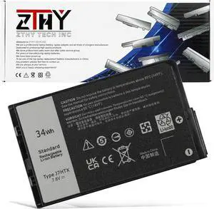 ZTHY J7HTX 7XNTR Battery Compatible with Dell Latitude 7202 7212 7220 Rugged Extreme Tablet Series FH8RW J82G5 2JT7D 02JT7D VW5Y4 451-BBOR 451-BCCO 451-BCDH T03H T03H001 T03H002 7.6V 34Wh 4342mAh