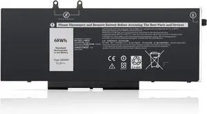 3HWPP Laptop Battery Compatible for Dell Latitude 5401 5410 5411 5501 5510 5511, Precision 3541 3551 Inspiron 17 7500/7506 2-in-1 Black Series Notebook 03HWPP 10X1J N2NLL 1VY7F 15.2V 68Wh