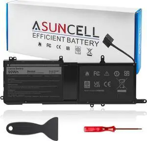 9NJM1 Laptop Battery for Dell Alienware 15 R3 R4 17 R4 R5 Series Dell P31E P69F Series ALW17C Series Notebook 0546FF 0HF250 44T2R HF250 MG2YH 0MG2YH, 11.4V 3-Cell 99Wh