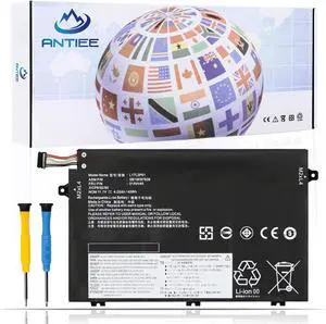 ANTIEE 01AV445 L17L3P51 Battery Compatible with Lenovo ThinkPad E480 E490 E485 E495 E580 E585 E590 E595 E14 E15 Series SB10K97606 SB10K97608 01AV447 01AV448 L17C3P51 L17M3P52 SB10K97609 11.1V 45Wh