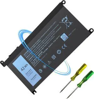 WDX0R Laptop Battery 42Wh Compatible with Dell Inspiron 13 15 5000 7000 Series 5368 5378 5578 5570 5565 5567 5765 5767 7570 7573 7579 7560 7368 7378 Latitude 3490 Vostro 5468,Replacement 11.4V
