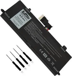 J0PGR Replacement Battery for Dell Latitude 12 5290 5285 2-in-1 T17G T17G001 T17G002 Series, Compatible with Part Numbers JOPGR 0J0PGR 1WND8, 42Wh 4400mAh 2-Cell Li-ion Business Laptop Battery
