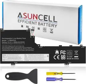 ASUNCELL L19M3PD6 L19L3PD6 Laptop Battery Replacement for Lenovo Flex 5-15IIL05 5-14IIL05 5-14ARE05 82DF 81X2 Series Notebook L19C3PD6 L19L3PD6 L19D3PD6 SB10X49074 SB10X49076 11.55V 52.5WH 4550mAh