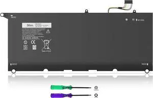 JD25G Battery 90V7W Battery Compatible with Dell XPS 13 9343 9350 P54G JHXPY JHXPY53 5K9CP 05K9CP 090V7W XPS13D-9343-1708 13D-9343-3708 13-9350-D1508G 13-9350-350 13-9350-D1608 13-9350 56WH 7.6V