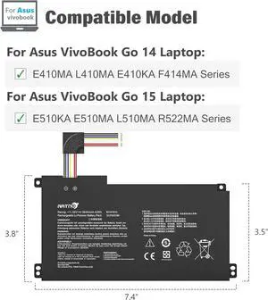 B31N1912 C31N1912 Laptop Battery Replacement for ASUS VivoBook 14 15 E410 E510 L410 L510 E410M E410MA L410MA E410KA E510M E510MA E510KA 11.55V 42Wh