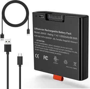 13500mAh Replacement Battery 400 for JBL PartyBox Stage 320 and Xtreme 4 Portable Speaker - 7.4V 99.9Wh Rechargeable Lithium-ion Battery, Long-Lasting Power,Fast Charge, 1 Pack (Speaker Not Included)