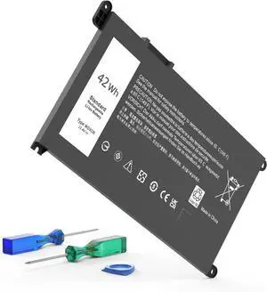 42Wh WDX0R Laptop Battery Replacement for Dell Inspiron 15 13 5000 7000 Series 5568 5567 5570 7579 7378 5567 7573 5565 5379 5378 Latitude 3180 3380 3590 3490 3340 Vostro 5581 5468 P69G 3CRH3 WDXOR